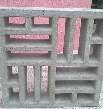 Elemento vazado para decoração
