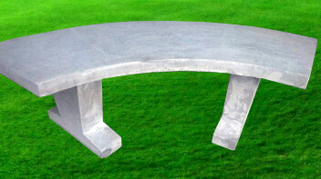 Banco De Concreto Curvo