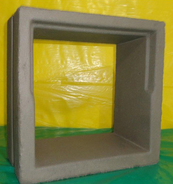 Elemento Vazado Quadrado Para Colocacao De Vidro